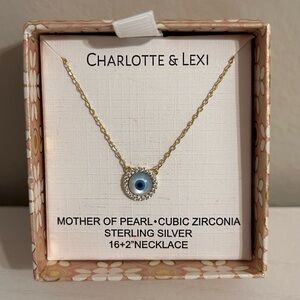 Gold and Blue Evil Eye Necklace